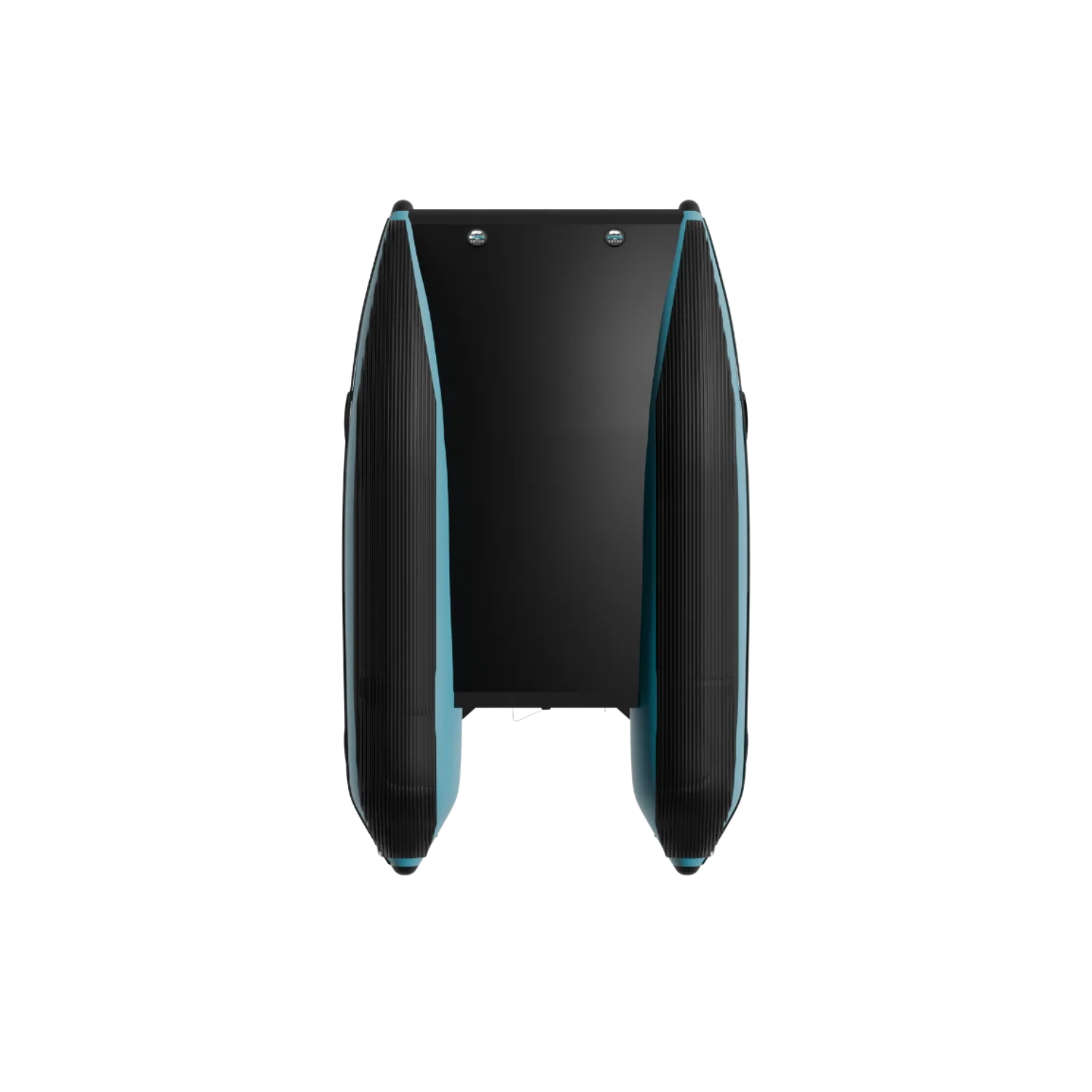 Underside view of the Rover Marine Battle Cat inflatable boat showcasing the hull design.