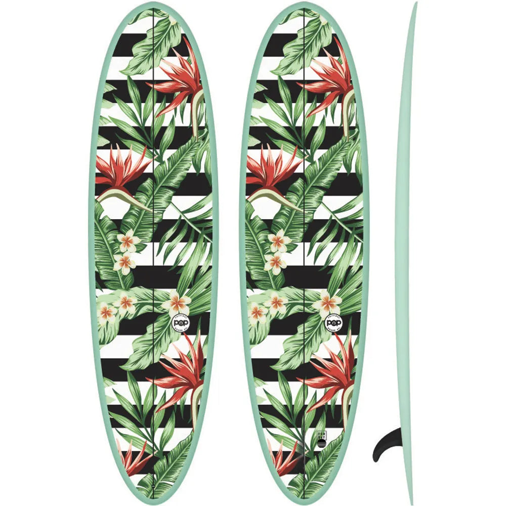 7'3" Funday Surfboard - Lightweight Single Fin for Beach Breaks