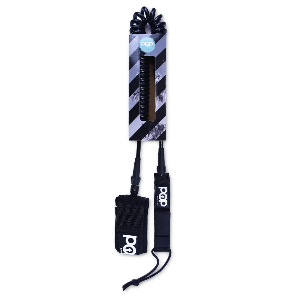 10ft Coiled SUP Leash with Bungee Stretch